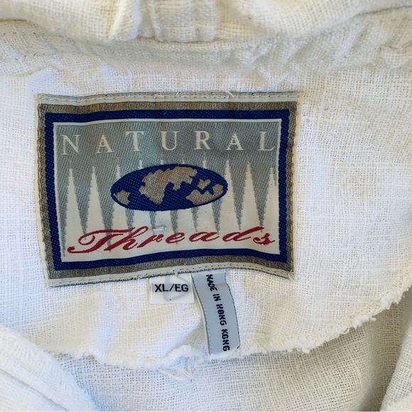 Natural Threads white 100% cotton oversized sport jacket size XL - Picture 9 of 12